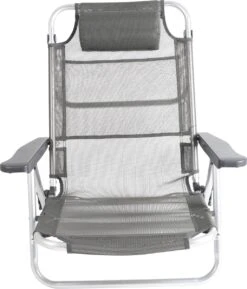 Bo-Camp Beach Chair - Monaco - Aluminium - Grijs 23 Bo-Camp Beach Chair - Monaco - Aluminium - Grijs -Kampeermeubilair 1026x1200