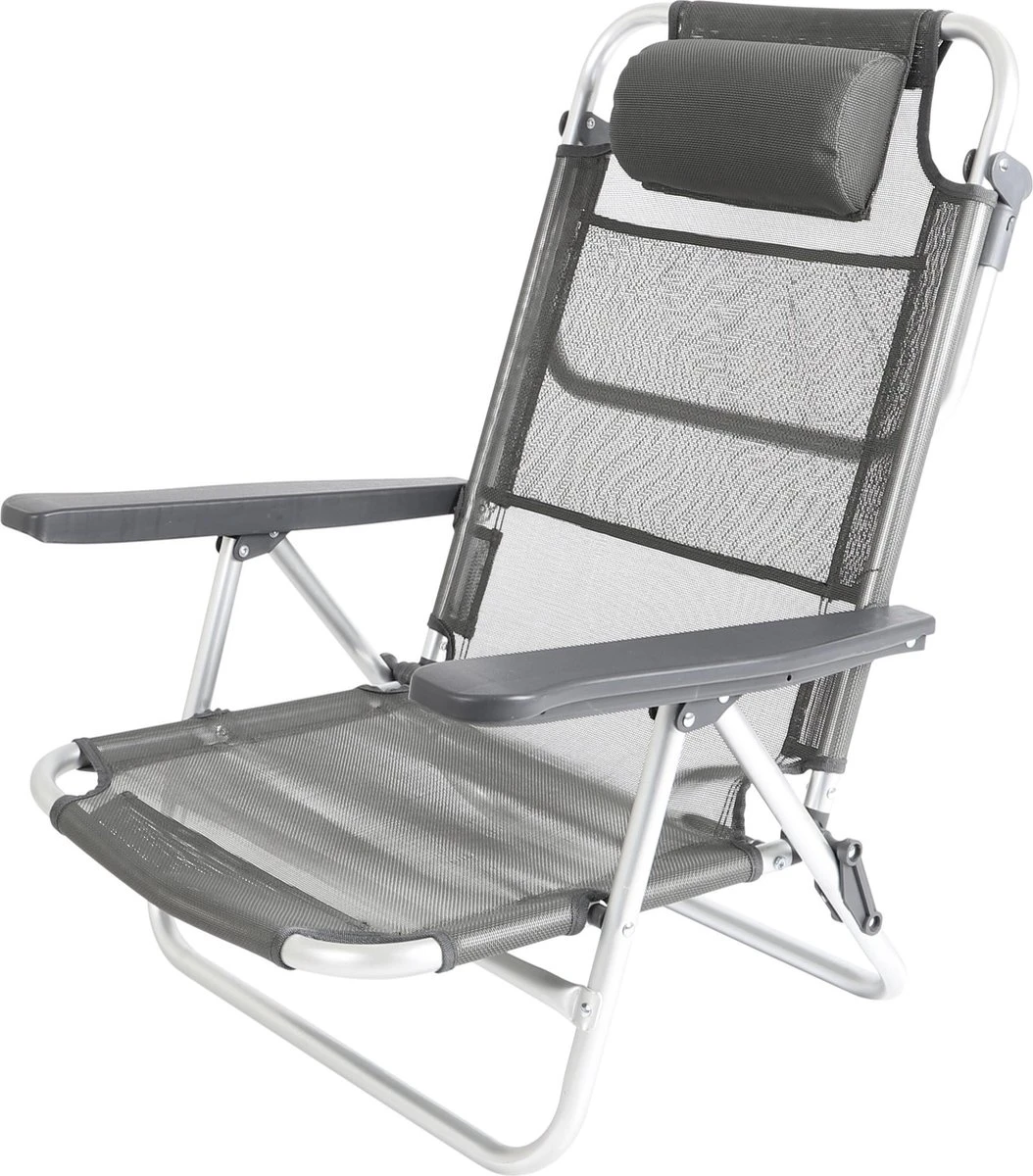 Bo-Camp Beach Chair - Monaco - Aluminium - Grijs 4 Bo-Camp Beach Chair - Monaco - Aluminium - Grijs - Afbeelding 2