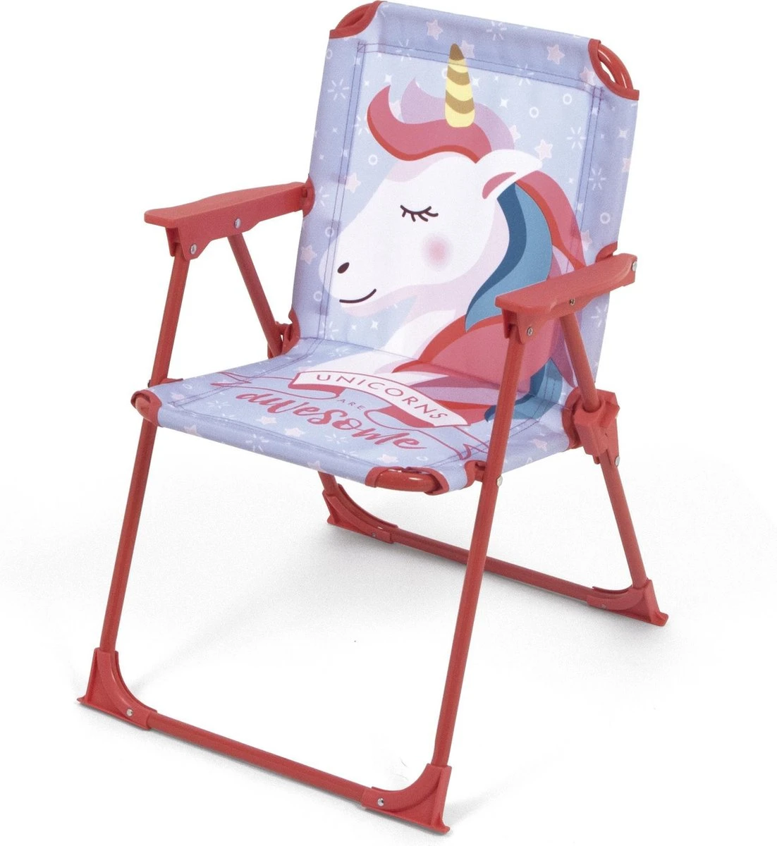 Arditex Klapstoel Unicorn Junior 53 Cm Polyester Roze/blauw 4 Arditex Klapstoel Unicorn Junior 53 Cm Polyester Roze/blauw - Afbeelding 2