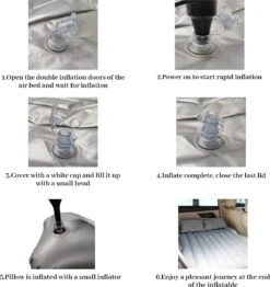 Opblaasbaar Matras Voor In De Auto, Opblaasbaar Bed, Opvouwbaar, Comfortabele Autostoel, Automatras Met Elektrische Luchtpomp En 3 Adapters, 2 Kussens En Draagtas, Voor Camping, Reizen (zwart) -Kampeermeubilair 1131x1200 1