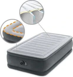 Intex Luchtbed - 1-Persoons - 99 X 191 X 46 Cm - Grijs - Met Ingebouwde Pomp, Hoeslaken Wit En Reparatieset 13 Intex Luchtbed - 1-Persoons - 99 X 191 X 46 Cm - Grijs - Met Ingebouwde Pomp, Hoeslaken Wit En Reparatieset -Kampeermeubilair 1133x1200 5