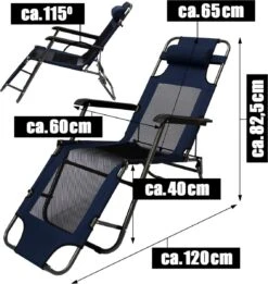 Ligstoel 155x60cm - Opvouwbaar Campingstoel Ligbed Strandstoel Tuinstoel Vouwligstoel Blauw 39 Ligstoel 155x60cm - Opvouwbaar Campingstoel Ligbed Strandstoel Tuinstoel Vouwligstoel Blauw -Kampeermeubilair 1134x1200