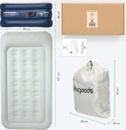 LifeGoods Luchtbed - 1 Persoons - Met Ingebouwde Pomp - Incl. Draagtas En Reparatiekit 17 LifeGoods Luchtbed - 1 Persoons - Met Ingebouwde Pomp - Incl. Draagtas En Reparatiekit -Kampeermeubilair 1163x1200 2
