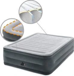 Intex Luchtbed - 2-Persoons - 152 X 203 X 33 Cm - Grijs - Met Ingebouwde Pomp, Hoeslaken Antraciet En Reparatieset 13 Intex Luchtbed - 2-Persoons - 152 X 203 X 33 Cm - Grijs - Met Ingebouwde Pomp, Hoeslaken Antraciet En Reparatieset -Kampeermeubilair 1166x1200 3