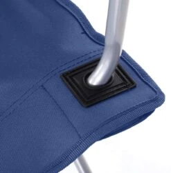 Set Van 2 Opvouwbare Campingstoelen, Klapstoelen Voor Buiten, Comfortabel, Met Armleuningen En Bekerhouders, Stabiel Frame, Draagvermogen 120 Kg - Blauw -Kampeermeubilair 1183x1200