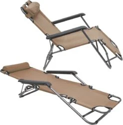 Ligstoel Opvouwbaar 155x60cm - Lichte Ligbed Relaxstoel Tuinstoel Campingstoel Strandstoel -Kampeermeubilair 1186x1200