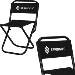 Springos Campingstoel | Kampeerstoel | Vouwstoel | Klapstoel | Zwart -Kampeermeubilair 1192x1200 2
