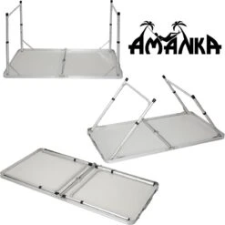 Aluminium Kampeertafel 120x60cm - Campingtafel Inklapbaar - 3-voudig Verstelbare Vouwtafel Antraciet 15 Aluminium Kampeertafel 120x60cm - Campingtafel Inklapbaar - 3-voudig Verstelbare Vouwtafel Antraciet -Kampeermeubilair 1198x1200
