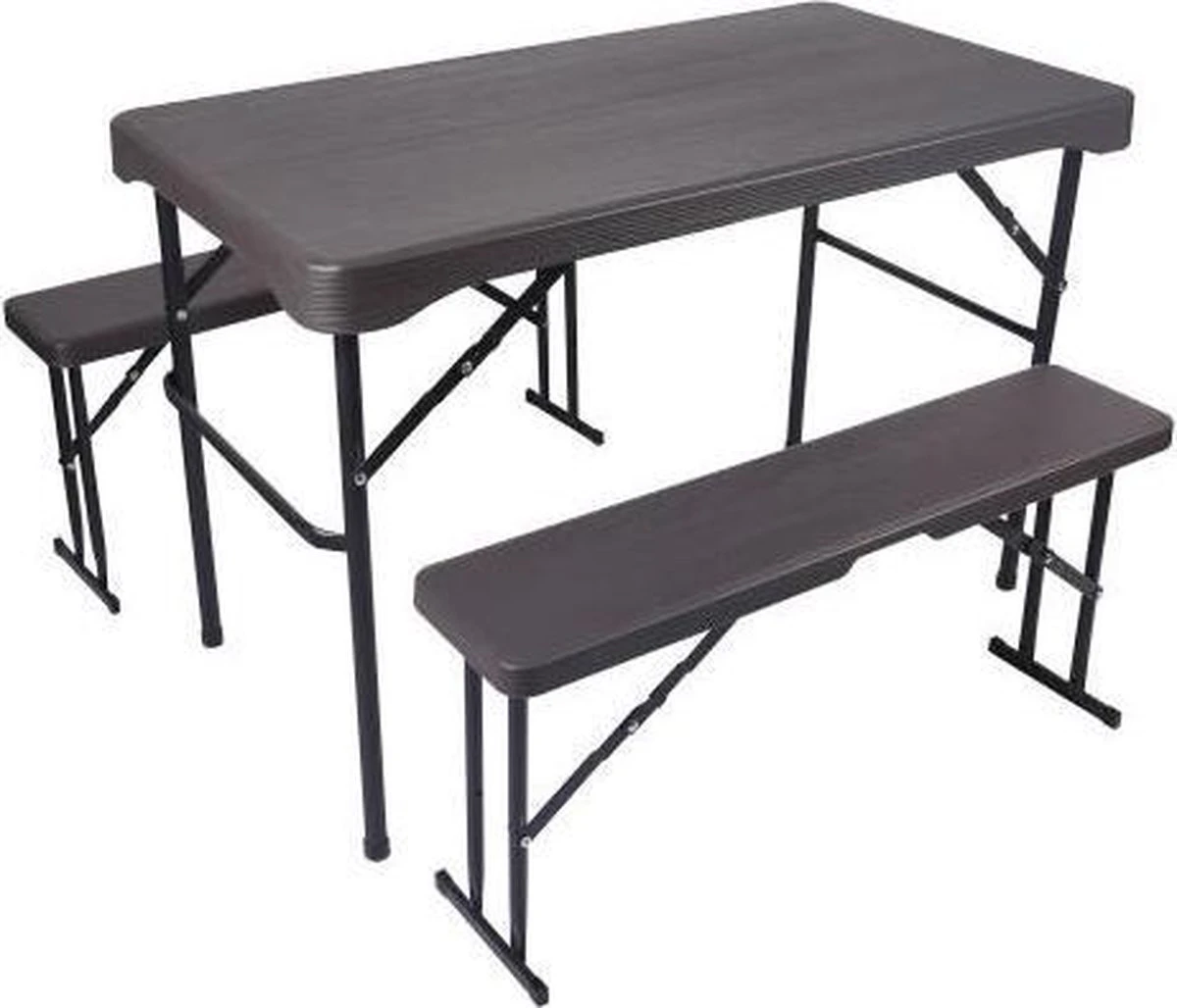 Rijoka Campingtafel Met Banken - Houtlook | Inklapbare Picknickset 108 X 60cm 3 Rijoka Campingtafel Met Banken - Houtlook | Inklapbare Picknickset 108 X 60cm