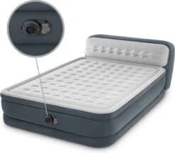 Intex 64448 - Queen Deluxe Ultra-Plush Zelfopblazend 2-persoons Luchtbed Met Hoofdboord (203x152x46cm) -Kampeermeubilair 1200x1049 1