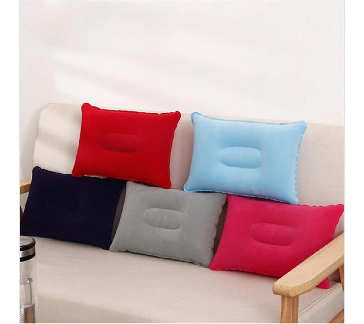 Opblaaskussen Grijs - Hoge Kwaliteit Kamperen Festivals Reizen Vliegtuig - Underdog Tech 6 Opblaaskussen Grijs - Hoge Kwaliteit Kamperen Festivals Reizen Vliegtuig - Underdog Tech - Afbeelding 4