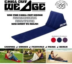 CKB LTD - Chill Out - Luchtbed - Campingstoel - Wedge Opblaasbare Ligstoel - Blauw Strandstoel 1 Persoons Volwassen Luchtbedden Kampeerstoel Vouwstoel Stoel Slaapmatje Slaapmatten Opvouwbaar Volwassenen Tuinstoel Opblaasstoel Kampeerstoelen Lucht -Kampeermeubilair 1200x1072 1