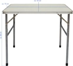 Alu Campingtafel 70x55cm - Inklapbbar Kampeertafel - Picknicktafel Licht Vouwtafel Klaptafel Grijs 23 Alu Campingtafel 70x55cm - Inklapbbar Kampeertafel - Picknicktafel Licht Vouwtafel Klaptafel Grijs -Kampeermeubilair 1200x1072