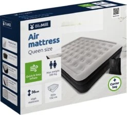 BluMill Luchtbed - 2-persoons - Ingebouwde Pomp - 203x152x36 Cm - Duurzame Keuze -Kampeermeubilair 1200x1094 2