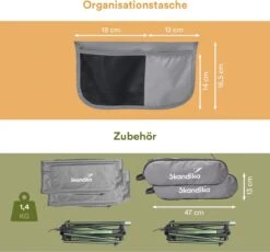 Skandika Campingstoel Compact SET – Campingstoelen – Campingstoel Tot 150 Kg Belastbaar - Kampeerstoel, Visstoel, Kleine Pakmaat, Opvouwbaar, Stabiel, Licht, Comfortabel Gepolsterd – Draagtas Meegeleverd – Vouwstoel – Kampeermeubelen – Grijs -Kampeermeubilair 1200x1117