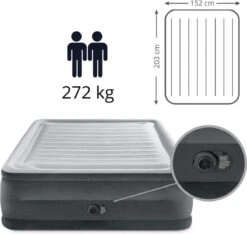 Intex Luchtbed - 2-Persoons - 152 X 203 X 33 Cm - Grijs - Met Ingebouwde Pomp, Hoeslaken Wit En Reparatieset 16 Intex Luchtbed - 2-Persoons - 152 X 203 X 33 Cm - Grijs - Met Ingebouwde Pomp, Hoeslaken Wit En Reparatieset -Kampeermeubilair 1200x1138 1