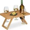 Relaxdays Opvouwbare Picknick Wijntafel - 4 Wijnglazenhouders - Bamboe Dienbladtafel Klein 2 Relaxdays Opvouwbare Picknick Wijntafel - 4 Wijnglazenhouders - Bamboe Dienbladtafel Klein -Kampeermeubilair 1200x1143 1