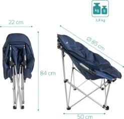 Navaris Klapstoel Met Draagtas - Campingstoel - Draagbare Stoel Voor Kamperen, Festivals En Vissen - Strandstoel - Inklapbaar - Donkerblauw 12 Navaris Klapstoel Met Draagtas - Campingstoel - Draagbare Stoel Voor Kamperen, Festivals En Vissen - Strandstoel - Inklapbaar - Donkerblauw -Kampeermeubilair 1200x1150 3