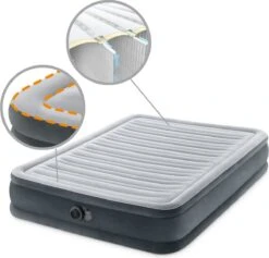 Intex Luchtbed - Twijfelaar - 137 X 191 X 33 Cm - Grijs - Met Ingebouwde Pomp, Hoeslaken Antraciet En Reparatieset 19 Intex Luchtbed - Twijfelaar - 137 X 191 X 33 Cm - Grijs - Met Ingebouwde Pomp, Hoeslaken Antraciet En Reparatieset -Kampeermeubilair 1200x1152 1