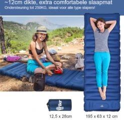 Hikr® Slaapmat 10cm+ Dikte - Comfortabel Luchtmatras - Zelfopblazend Met De Voet - TPU+40D Nylon - Slaapmatje Eenpersoons En Uit Te Breiden Tot Tweepersoons - Slaapmat Met Ingebouwde Pomp 13 Hikr® Slaapmat 10cm+ Dikte - Comfortabel Luchtmatras - Zelfopblazend Met De Voet - TPU+40D Nylon - Slaapmatje Eenpersoons En Uit Te Breiden Tot Tweepersoons - Slaapmat Met Ingebouwde Pomp -Kampeermeubilair 1200x1159