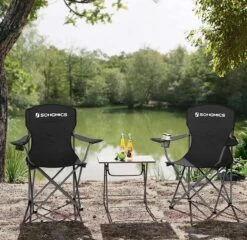 MIRA Home - Campingstoel Set Van 2 Inklapbaar - Klapstoel Met Robuust Frame - Met Flessenhouder - 76 X 51.5 X 95.5 Cm - Zwart 11 MIRA Home - Campingstoel Set Van 2 Inklapbaar - Klapstoel Met Robuust Frame - Met Flessenhouder - 76 X 51.5 X 95.5 Cm - Zwart -Kampeermeubilair 1200x1166 1