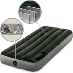 Intex Luchtbed - 1-Persoons - 76 X 191 X 25 Cm - Groen - Met Ingebouwde Voetpomp + Hoeslaken Wit + Reparatieset 17 Intex Luchtbed - 1-Persoons - 76 X 191 X 25 Cm - Groen - Met Ingebouwde Voetpomp + Hoeslaken Wit + Reparatieset -Kampeermeubilair 1200x1189 5