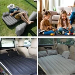 Flightmode - Opblaasbaar Matras Voor Auto, Opblaasbaar Bed, Autostoel, Comfortabel, Met Elektrische Luchtpomp En 3 Adapters, 2 Kussens En Transporttas, Voor Camping, Reizen, Strand -Kampeermeubilair 1200x1195 3