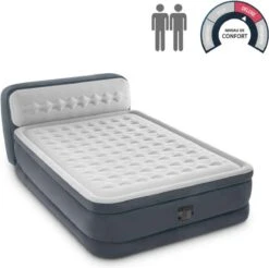 Intex 64448 - Queen Deluxe Ultra-Plush Zelfopblazend 2-persoons Luchtbed Met Hoofdboord (203x152x46cm) -Kampeermeubilair 1200x1196 6