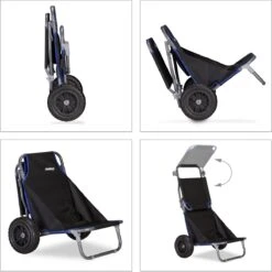 Relaxdays Strandkar Opvouwbaar - Strandstoel Met Zonnedak - Strand Stoel Op Wielen -Kampeermeubilair 1200x1198 7