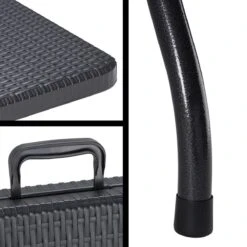 Casaria Tuintafel Opvouwbaar – Met Draaggreep 180x75 Cm – Zwart -Kampeermeubilair 1200x1200 101