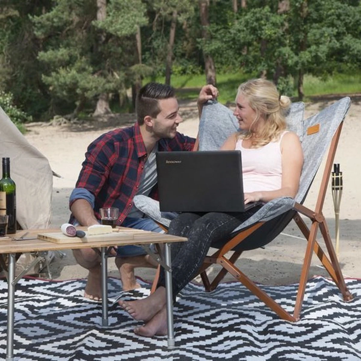 Bo-Camp - Urban Outdoor - Relaxstoel - Bloomsbury - L - Oxford Polyester - Grijs 15 Bo-Camp - Urban Outdoor - Relaxstoel - Bloomsbury - L - Oxford Polyester - Grijs - Afbeelding 13