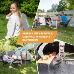 Skandika Campingstoel Compact SET – Campingstoelen – Campingstoel Tot 150 Kg Belastbaar - Kampeerstoel, Visstoel, Kleine Pakmaat, Opvouwbaar, Stabiel, Licht, Comfortabel Gepolsterd – Draagtas Meegeleverd – Vouwstoel – Kampeermeubelen – Grijs -Kampeermeubilair 1200x1200 186