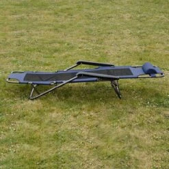 Ligstoel 180x60cm - Opvouwbaar Campingstoel Ligbed Strandstoel Tuinstoel Vouwligstoel Blauw -Kampeermeubilair 1200x1200 218
