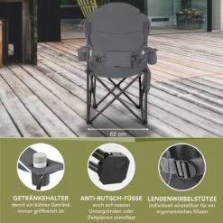 Skandika Relax Comfort Campingstoel - Campingstoel Opvouwbaar - Comfortabele Klapstoel Met Drinkhouder En Koelvak, Tot Max. 160 Kg, Opvouwbaar, Lichtgewicht | Vouwstoel Voor Kamperen, Camping, Festival, Vissen – Grijs 17 Skandika Relax Comfort Campingstoel - Campingstoel Opvouwbaar - Comfortabele Klapstoel Met Drinkhouder En Koelvak, Tot Max. 160 Kg, Opvouwbaar, Lichtgewicht | Vouwstoel Voor Kamperen, Camping, Festival, Vissen – Grijs -Kampeermeubilair 1200x1200 248