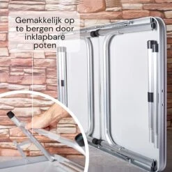 Liivo Aluminium Inklapbare Tafel - Campeertafel 75x55x60cm -Kampeermeubilair 1200x1200 28