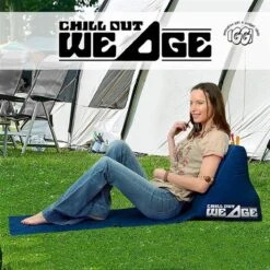 CKB LTD - Chill Out - Luchtbed - Campingstoel - Wedge Opblaasbare Ligstoel - Blauw Strandstoel 1 Persoons Volwassen Luchtbedden Kampeerstoel Vouwstoel Stoel Slaapmatje Slaapmatten Opvouwbaar Volwassenen Tuinstoel Opblaasstoel Kampeerstoelen Lucht -Kampeermeubilair 1200x1200 351