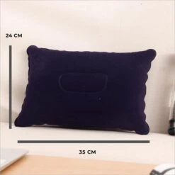 Reiskussen - Kampeer Kussen – Hippyfy – Strand Kussen - Zachte Opblaasbare Kussen – Kleine Kampeer Kussen - Festival Kussen – Picknick Kussen - Vliegtuig Kussen – Hoofdkussentje - Kamperen – Op Reis – Opblaasbare Kussentje – Donkerblauw -Kampeermeubilair 1200x1200 404