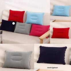 Reiskussen - Kampeer Kussen – Hippyfy – Strand Kussen - Zachte Opblaasbare Kussen – Kleine Kampeer Kussen - Festival Kussen – Picknick Kussen - Vliegtuig Kussen – Hoofdkussentje - Kamperen – Op Reis – Opblaasbare Kussentje – Donkerblauw -Kampeermeubilair 1200x1200 405