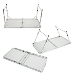 Casaria Campingtafel – Inklapbaar Verstelbaar - 120x60x70 Cm Grijs -Kampeermeubilair 1200x1200 41