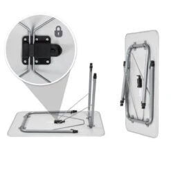 TecTake - Campingtafel - Inklapbaar, Afmetingen 80 X 60 X 68 Cm - 402173 -Kampeermeubilair 1200x1200 44