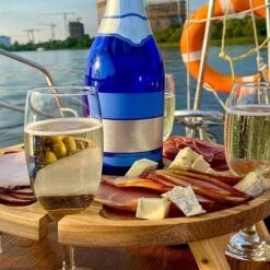 Merkloos Opvouwbare Draagbare Picknicktafel, Outdoor Opvouwbare Lichtgewicht Kampeertafel 30,5 Cm Kleine Houten Wijnpicknicktafel Voor Feest, Strand, Tuin, Camping, Barbecue, Reizen -Kampeermeubilair 1200x1200 87