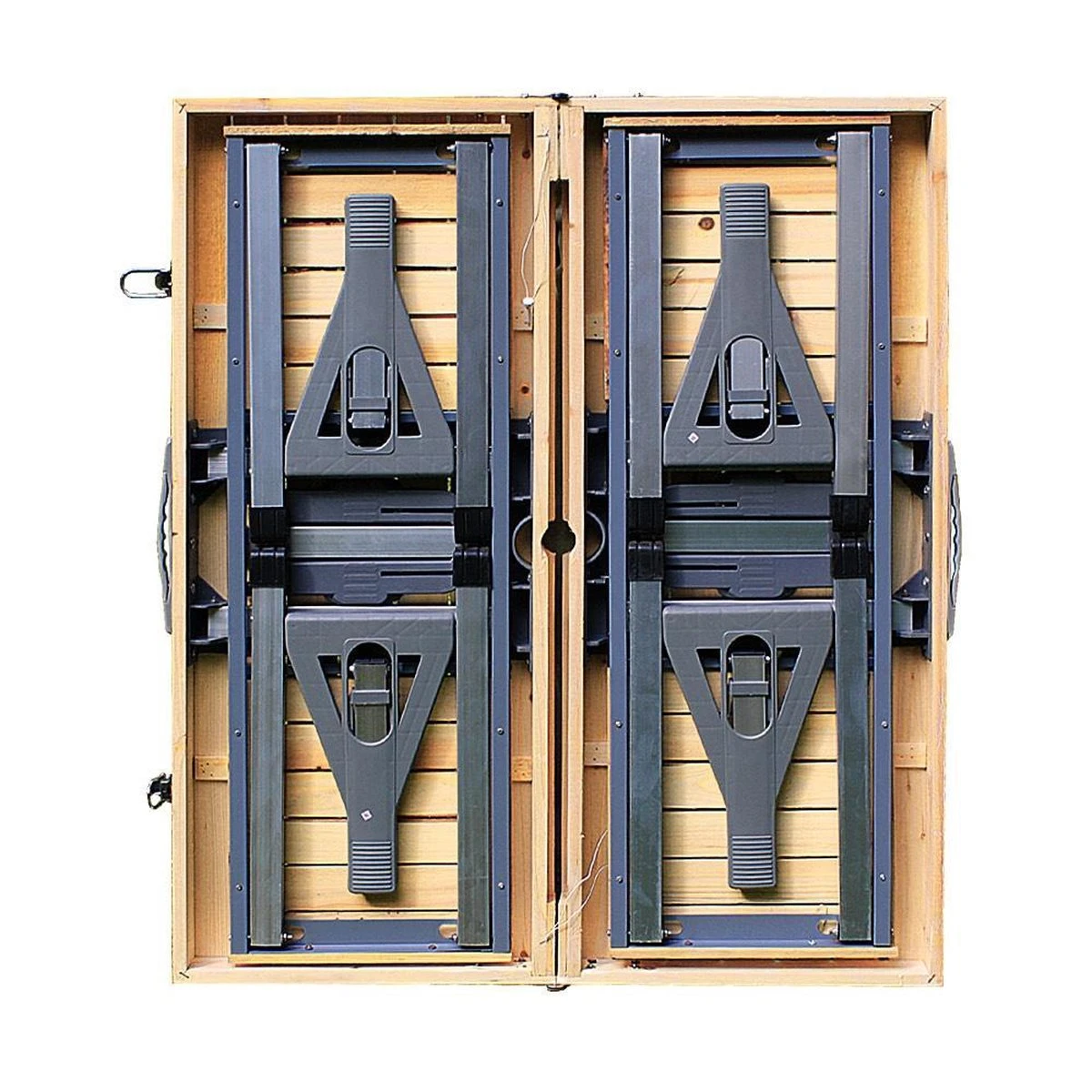 Merkloos Deuba Picknicktafel Campingtafel - Opvouwbaar Voor 4 Personen - Hout En Aluminium 6 Merkloos Deuba Picknicktafel Campingtafel - Opvouwbaar Voor 4 Personen - Hout En Aluminium - Afbeelding 4