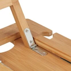Relaxdays Opvouwbare Picknick Wijntafel - 4 Wijnglazenhouders - Bamboe Dienbladtafel Klein -Kampeermeubilair 1200x1200 95