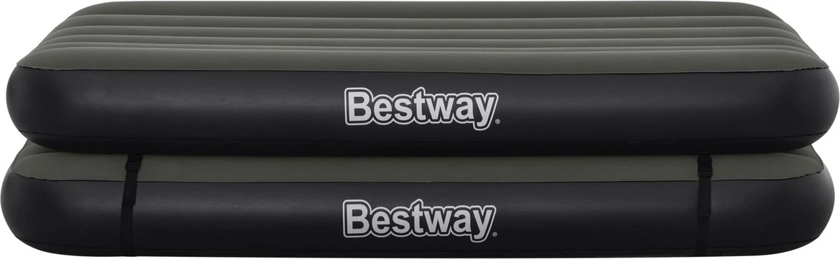 Bestway 3-in-1 Luchtbed - Connect - Zwart - 188x99cm - PVC/Polyester - Single, Double Single En Twin Opblaasbed - Tritech Materiaal - I-Beam Constructie 21 Bestway 3-in-1 Luchtbed - Connect - Zwart - 188x99cm - PVC/Polyester - Single, Double Single En Twin Opblaasbed - Tritech Materiaal - I-Beam Constructie - Afbeelding 19