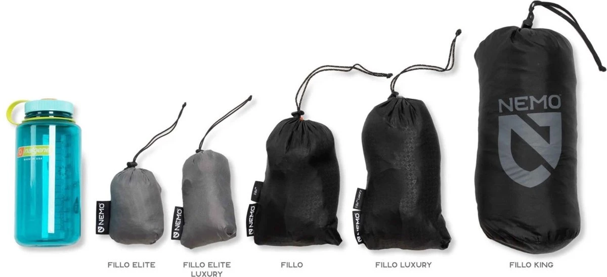 NEMO EQUIPMENT Fillo Elite Luxury Kussen - Midnight Gray 4 NEMO EQUIPMENT Fillo Elite Luxury Kussen - Midnight Gray - Afbeelding 2