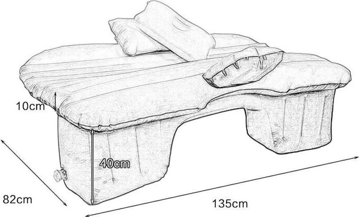 Merkloos Auto Reizen Opblaasbare Matras Luchtbed Camping Universele SUV Achterbank Couch (Grijs) 7 Merkloos Auto Reizen Opblaasbare Matras Luchtbed Camping Universele SUV Achterbank Couch (Grijs) - Afbeelding 5