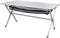 Campart Campingtafel XL TA-0806 - Opvouwbaar, Lichtgewicht En Met Verstelbare Poten - Kampeertafel Inklapbaar Inclusief Opbergtas - 140 X 80 X 70 Cm - Wit -Kampeermeubilair 1200x770