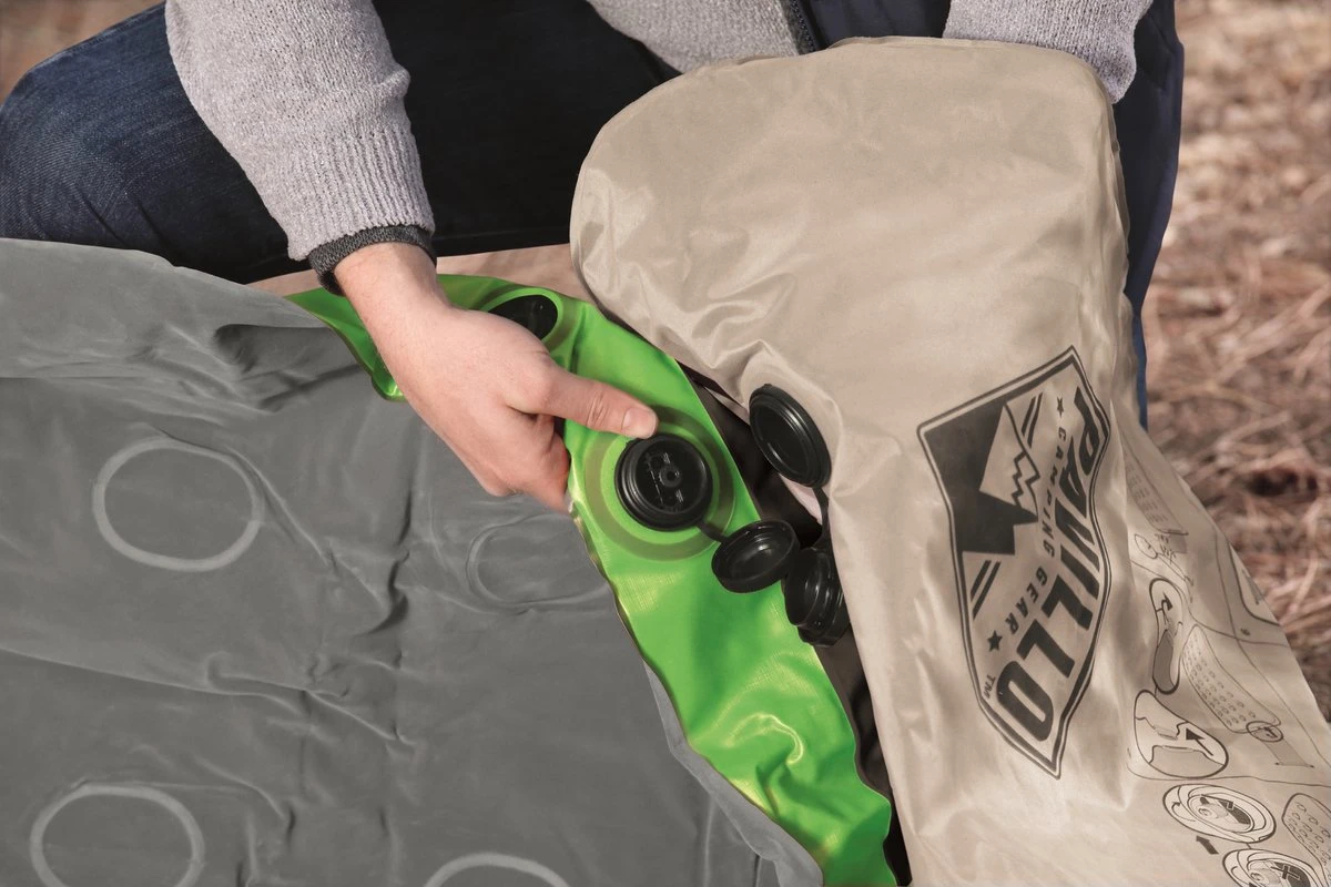 Bestway 1-Persoons Luchtbed Roll & Relax - 188 X 99 X 22 CM - Incl. 3-in-1 Reistas, Kussen En Handpomp - Binnen 50 Sec Opgeblazen - Binnen- En Buitengebruik 10 Bestway 1-Persoons Luchtbed Roll & Relax - 188 X 99 X 22 CM - Incl. 3-in-1 Reistas, Kussen En Handpomp - Binnen 50 Sec Opgeblazen - Binnen- En Buitengebruik - Afbeelding 8