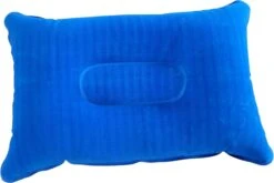 Reiskussen - Kampeer Kussen – Strand Kussen - Festival Kussen – Picknick Kussen - Vliegtuig Kussen – Hoofdkussentje - Kamperen – Op Reis – Opblaasbare Kussentje – Blauw