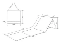 Intimo Strandmat - 2 Stuks - Grijs - 100x51x41cm 28 Intimo Strandmat - 2 Stuks - Grijs - 100x51x41cm -Kampeermeubilair 1200x874